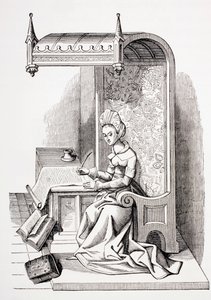 Christine de Pisan, 1873 de French School